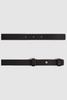 Leather Square Hinge Belt in Black