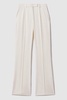 Flared Suit Trousers in Cream