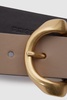 Indie Taupe Leather Twisted Buckle Belt