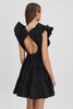 Acler Tiered Midi Dress in Black