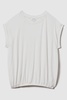 Elasticated Hem Raglan Sleeve Top in Ivory