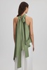 Asymmetric Draped Blouse in Green