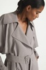 Margot Grey Belted Trench Coat