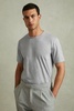 Mercerised Crew Neck T-shirt in Grey Melange