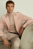 Cotton-Blend Velvet Blazer in Porcelain Pink