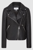 Leather Biker Jacket in Black