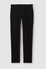 Slim Fit Linen Adjuster Trousers in Black