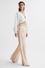 Wide Leg Occasion Trousers in Nude