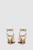 Strappy Open Toe Heeled Sandals in Gold