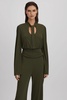 Halston Seaweed Wide Leg Jumpsuit in Seaweed