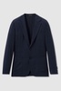 Charles Navy Checked Single Breasted Blazer