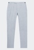 Slim Fit Linen Adjustable Trousers in Blue