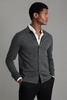 Merino Wool Button-Through Cardigan in Derby Grey Marl