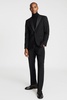 Performance Modern Fit Tuxedo Trousers in Black