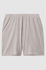 Ribbed Elasticated Waist Shorts in Silver