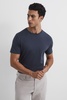 Cotton Crew Neck T-Shirt in Airforce Blue