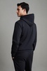 Interlock Jersey Hoodie in Navy Blue