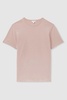 Cotton Crew Neck T-Shirt in Washed Pink