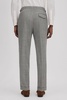 Slim Fit Wool Blend Trousers with Turn-Ups in Soft Grey