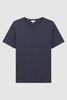 Cotton Crew Neck T-Shirt in Airforce Blue