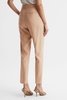 Slim Fit High Rise Trousers in Camel