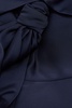 Gemi Navy Halston Satin Halter Neck Maxi Dress