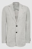 Single Breasted Prince of Wales Check Blazer in Grey