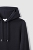 Interlock Jersey Hoodie in Navy Blue