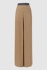 Wide Leg Elasticated Trousers in Camel