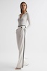 High Rise Wide Leg Trousers in Cream