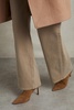 Seamed Suede Ankle Boots in Tan