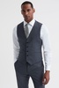 Five Button Wool Slim Fit Waistcoat in Airforce Blue