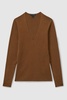 Atelier Knitted Silk-Blend Top in Chocolate