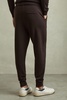 Merino Wool Blend Drawstring Joggers in Coco Brown