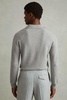 Wool-Cashmere Open-Collar Polo Shirt in Soft Grey Melange