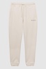 Reiss | Ché Motif Cotton Drawstring Joggers in Off White