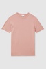 Cotton Crew Neck T-Shirt in Dusty Pink