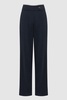 High Rise Wide Leg Trousers in Navy