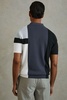 Colourblock Polo Shirt in Blue Multi