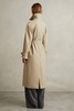 Darcie Khaki Double Breasted Belted Trench Coat