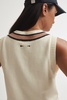 The Upside Knitted V-Neck Vest in Cream