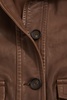 Leather Trucker Jacket in Chocolate