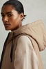 Padded Hooded Gilet in Camel