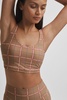 The Upside Check Sports Bra in Brown Check