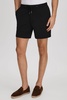 Textured Drawstring Shorts in Black