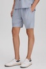 Textured Drawstring Shorts in Porcelain Blue