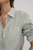 Linen Button-Through Shirt in Sage