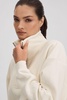 The Upside Half-Zip Funnel Neck Jumper in Natural