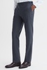 Fine Airforce Blue Wool Side Adjusters Regular Fit Trousers