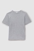 Mercerised Crew Neck T-shirt in Grey Melange